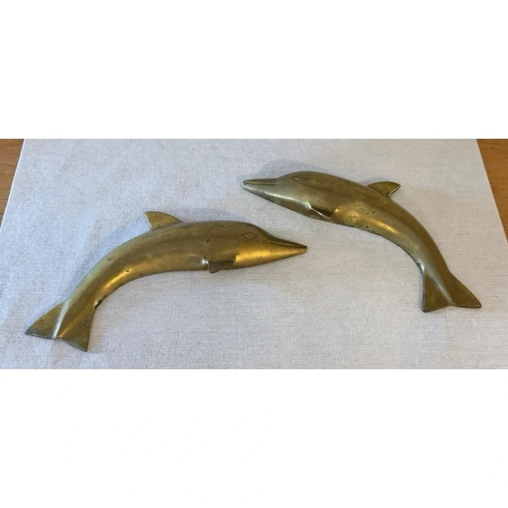 Set of 2 Vintage Brass 8